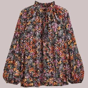 NWT - H&M Floral Tie Detail Blouse